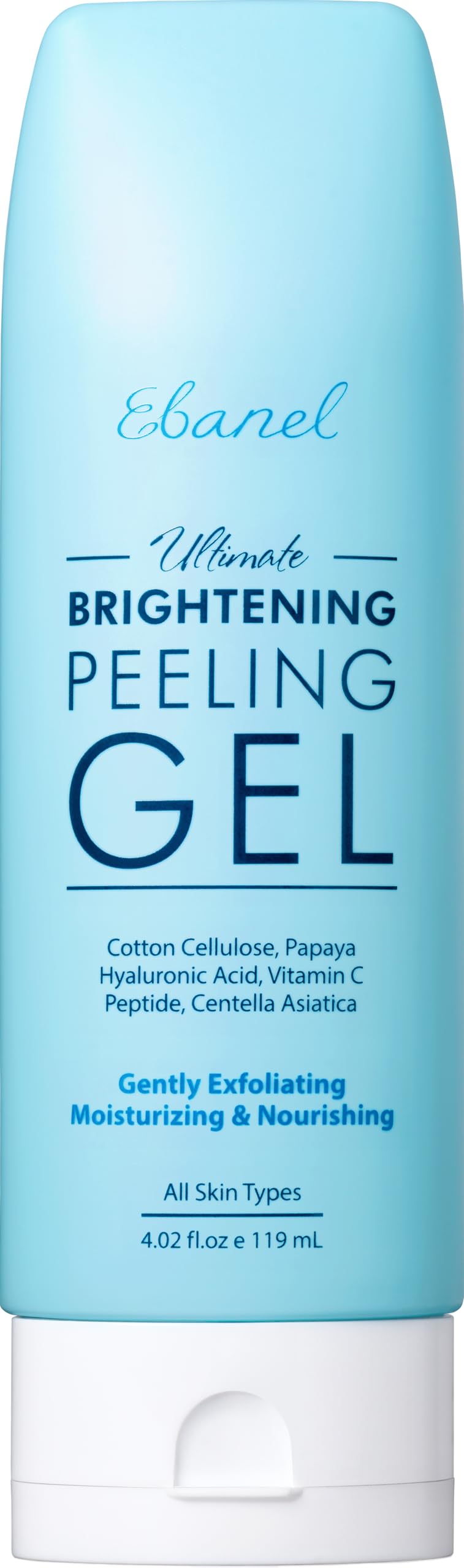 Ebanel gel exfoliante iluminador con celulosa de algodón para rostro, suaviza poros.