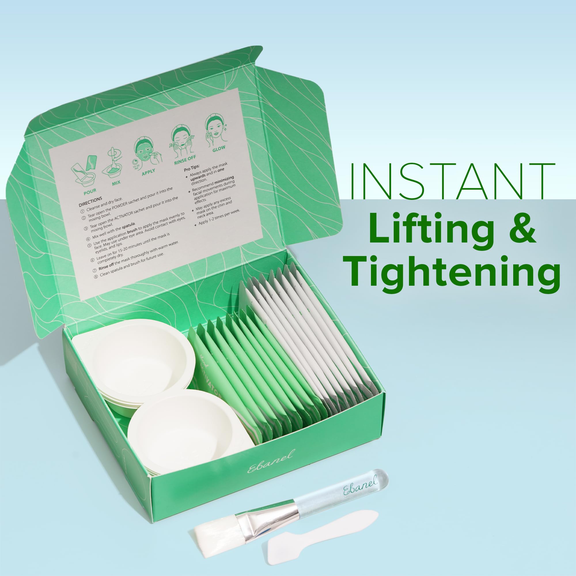 Ebanel hyaluronic acid and panthenol support hydration throughout the treatment.