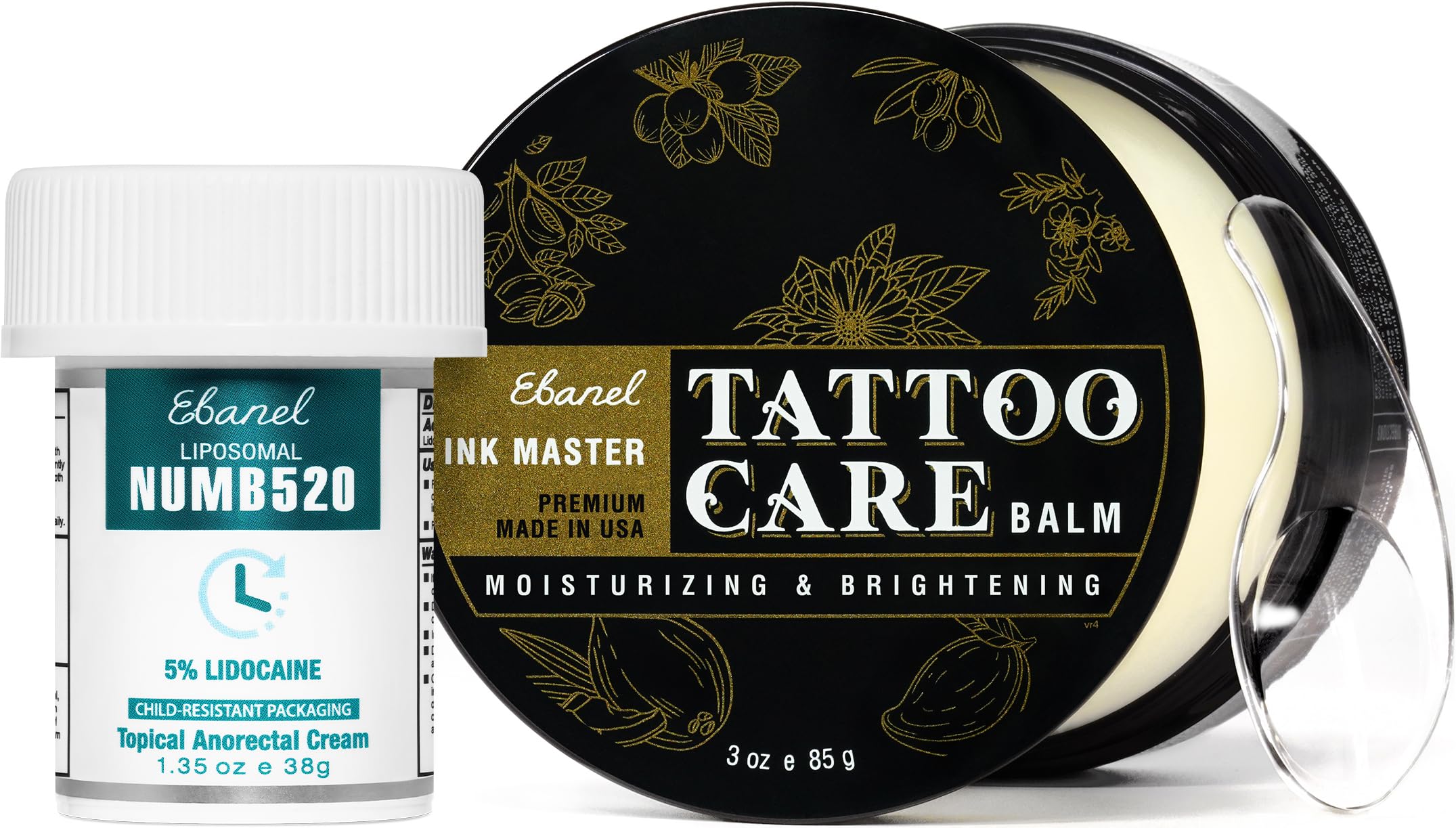 Ebanel Numb520 cream jar ready for fast, oil-free numbing relief.