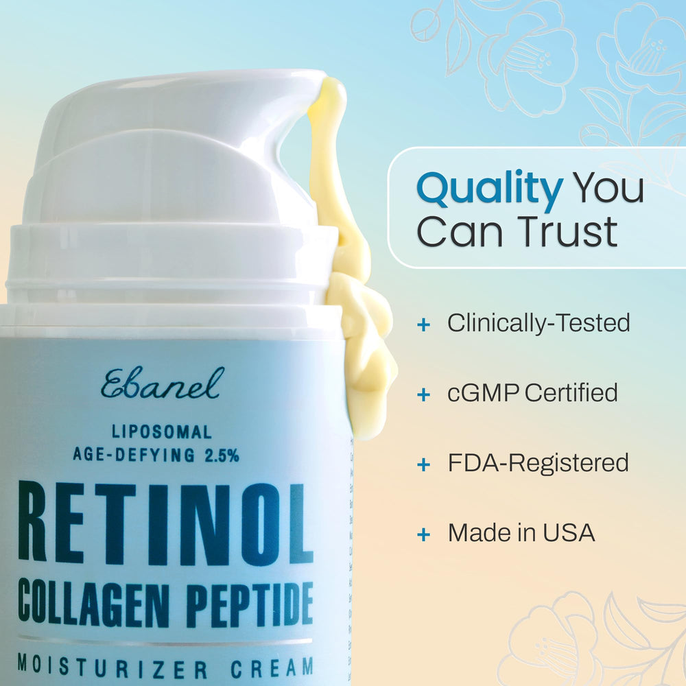 Ebanel Retinol Aplicación Diaria: absorción rápida sin sensación grasa para rutina diaria.
