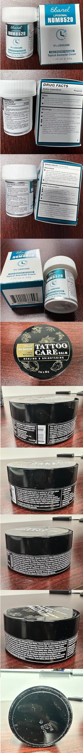 Ebanel Set packaging displaying complete tattoo care trio.