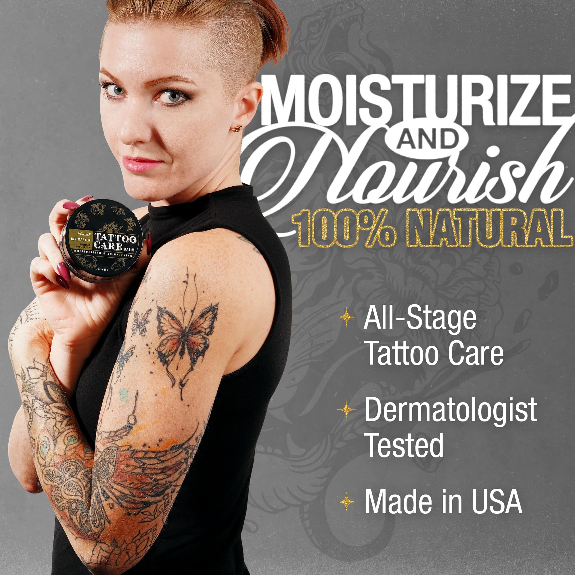 Ebanel Tattoo Balm, textura cremosa, cuidado suave del tatuaje