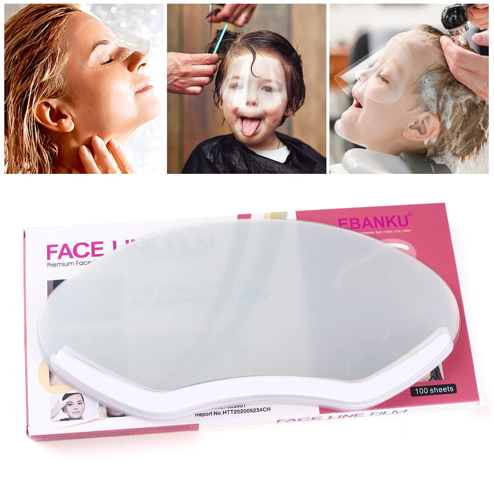 EBANKU 100-pcs microblading face shields pack shown for safe post-care protection in salon or home