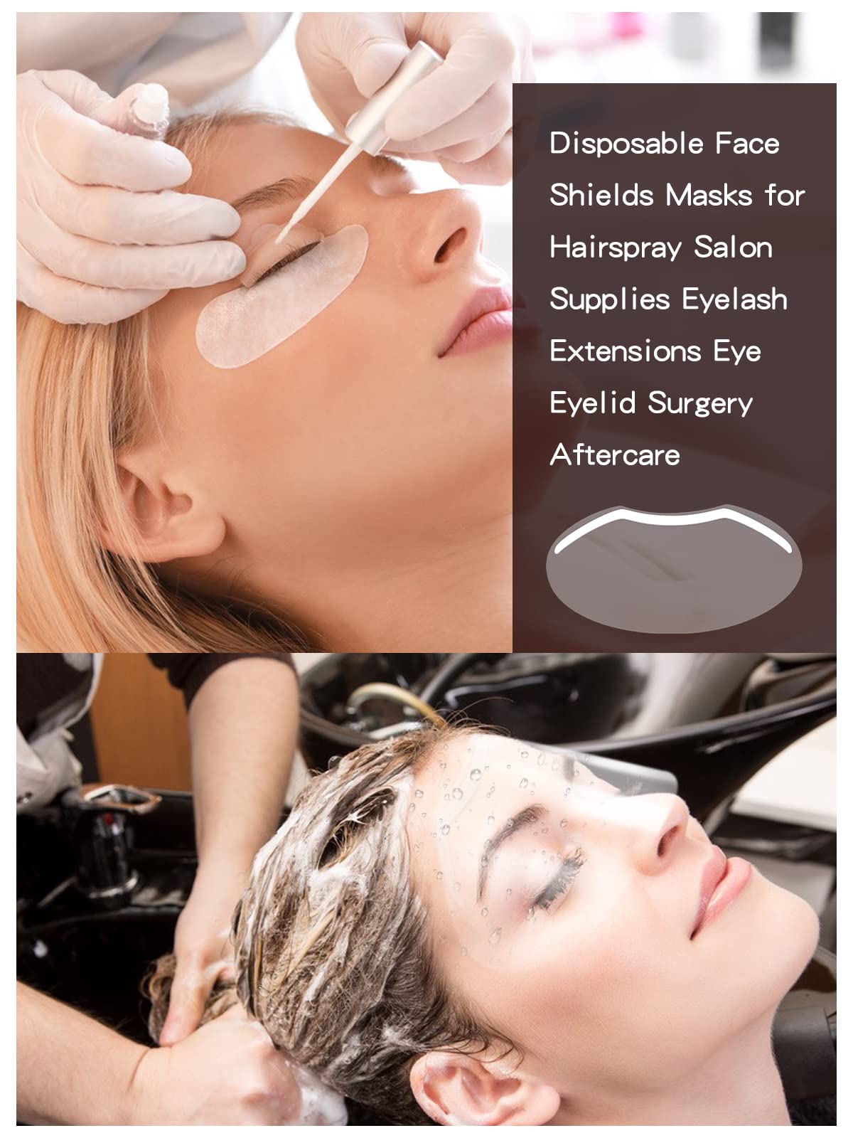EBANKU easy-application visor closeup shows quick fit above eyebrows