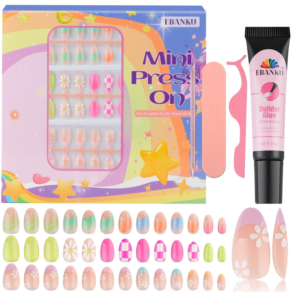 EBANKU uñas postizas para niñas con diferentes tallas para hacer en casa.