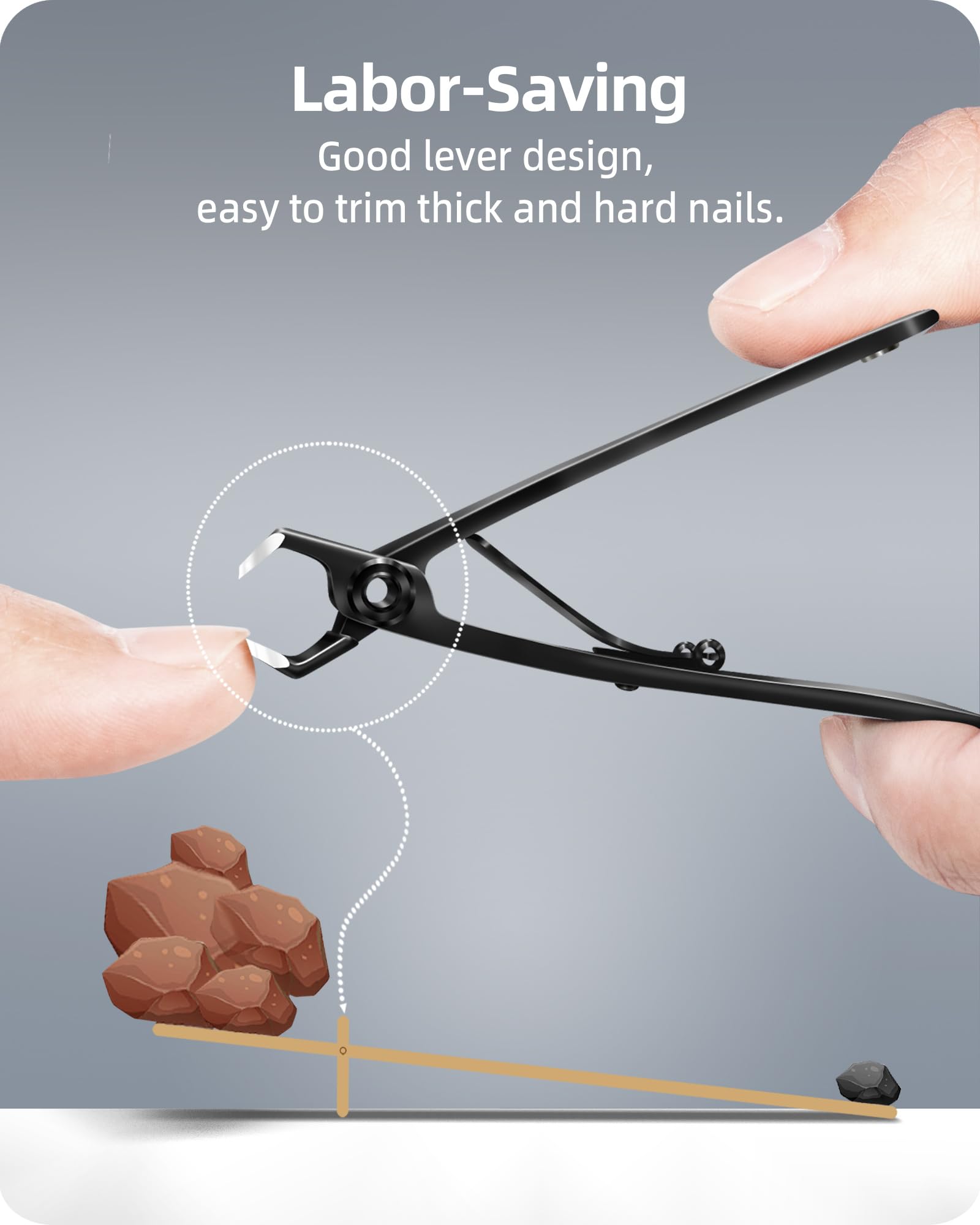 EBEWANLI easy-grip toe clipper with ergonomic lever design.