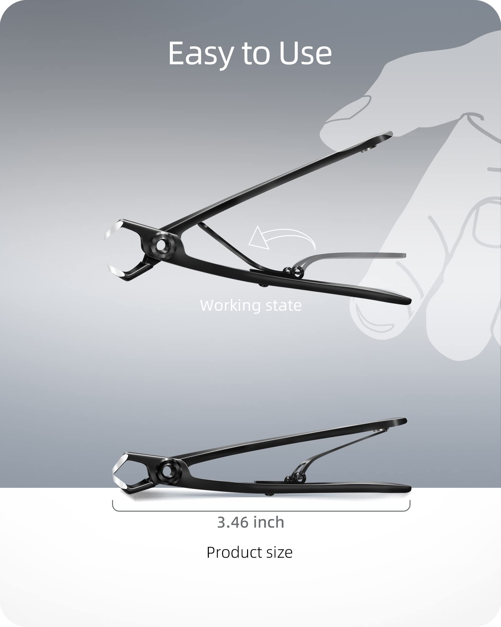 EBEWANLI professional stainless steel clipper for durable nail care.