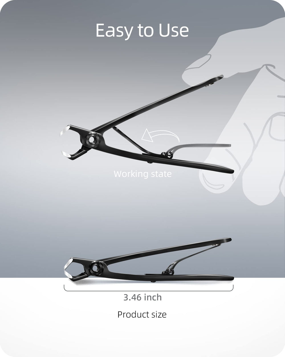 EBEWANLI professional stainless steel clipper for durable nail care.