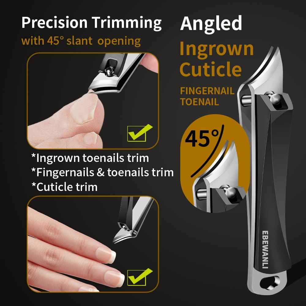 EBEWANLI stainless steel nail clippers shine for durable trimming
