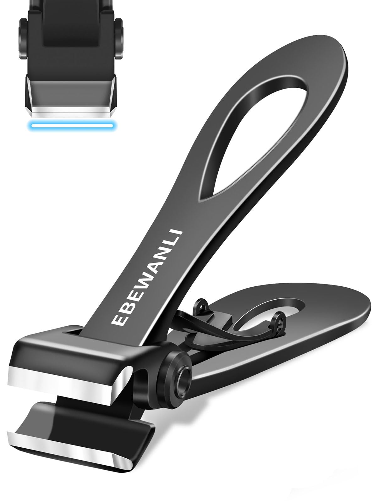 EBEWANLI straight nail clipper with 17mm wide jaw for precise trimming.