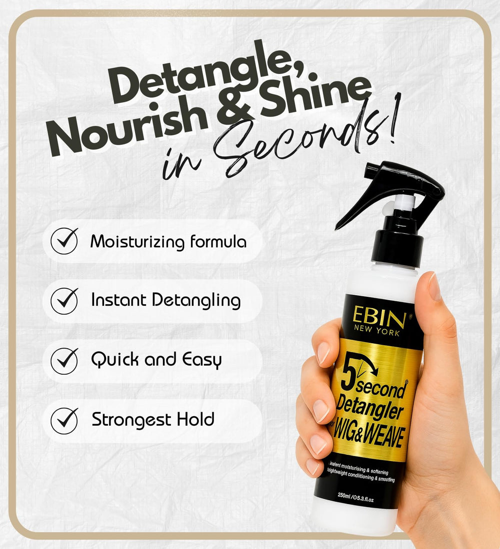 EBIN NEW YORK 5 Second Detangler: aplicación sobre trenzas para nutrir y suavizar.
