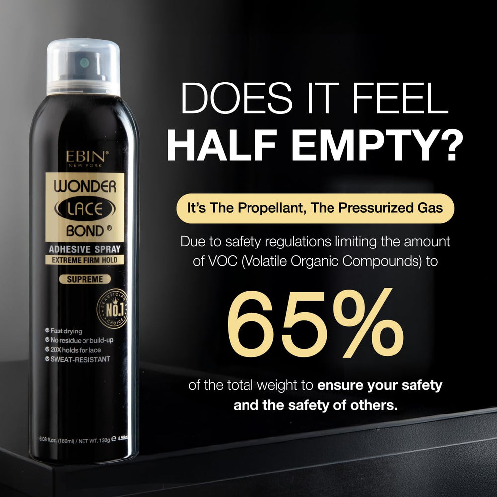 Cruelty-free vegan formula of EBIN NEW YORK Wonder Lace Bond Spray.