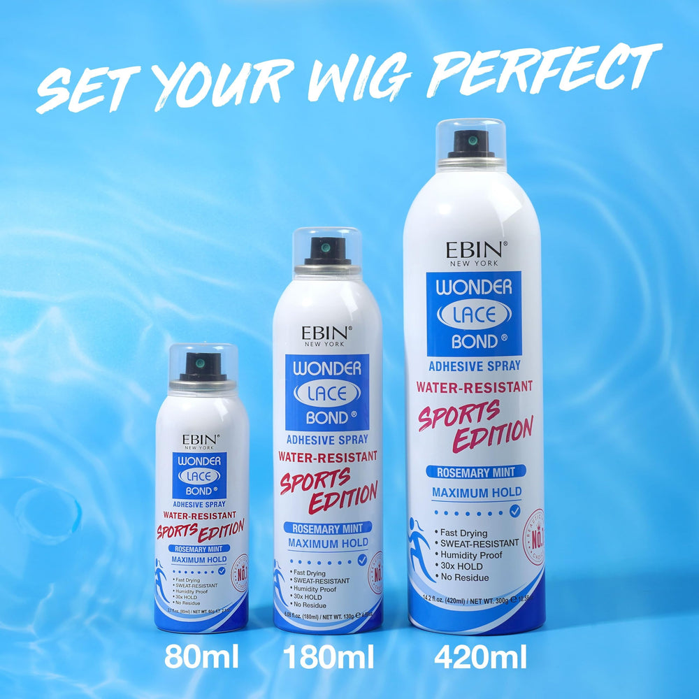 EBIN NEW YORK Wonder Lace Bond Spray targeted nozzle enables precise front hairline application.