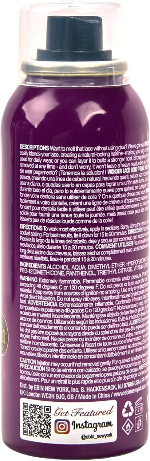 EBIN NEW YORK Wonder Lace Melt Spray size 80ml keeps your routine travel-ready.