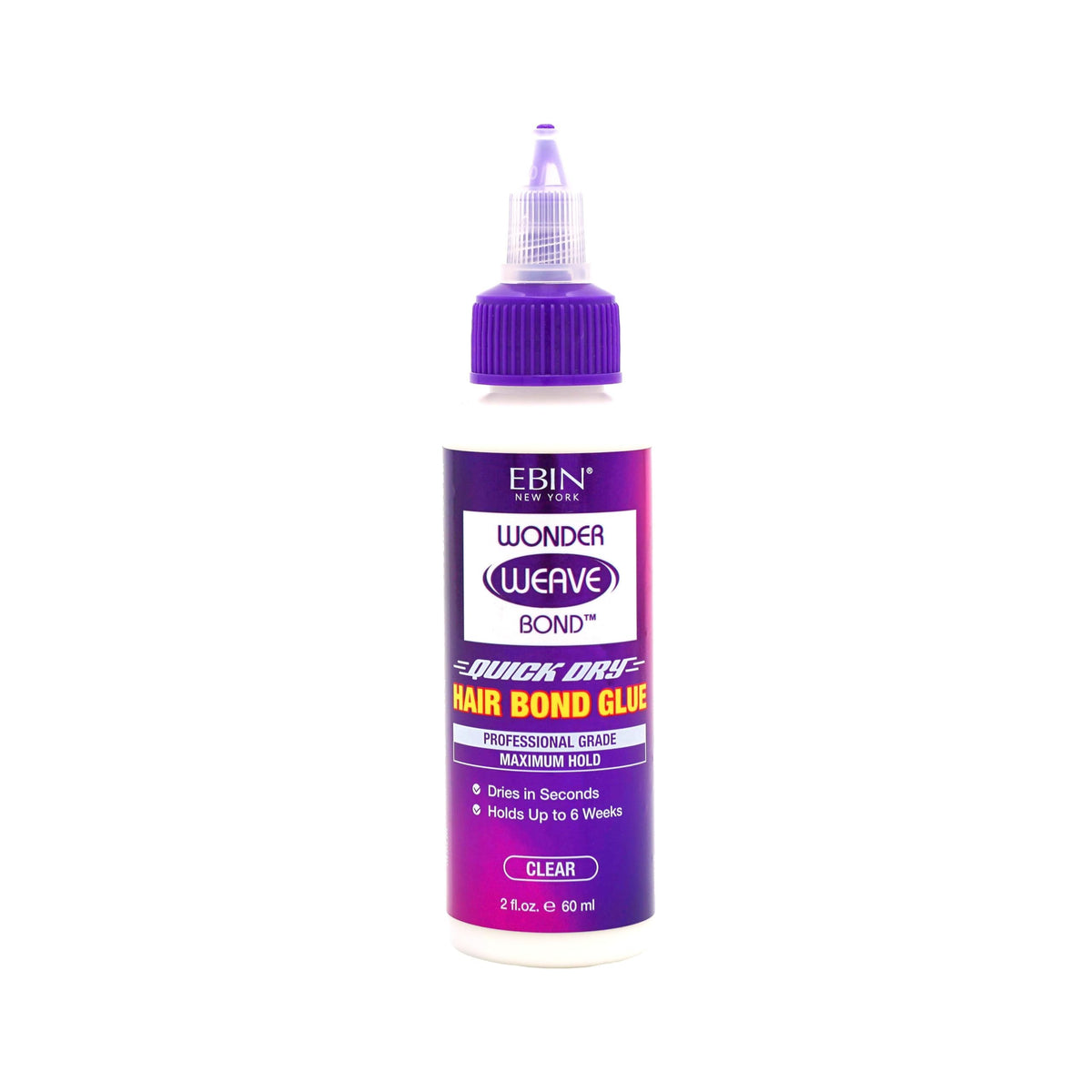 EBIN NEW YORK Wonder Weave Bond Glue bottle demonstrates quick-dry bonding solution