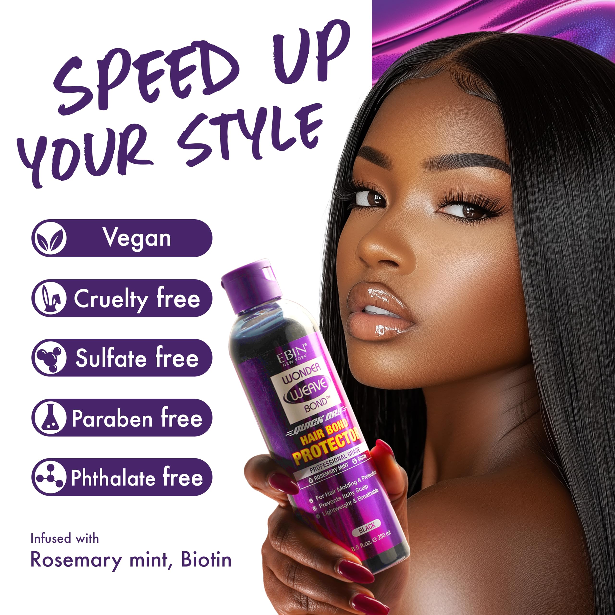 EBIN NEW YORK Wonder Weave Bond protector-secado-rapido: ayuda a secar con rapidez sin irritación.