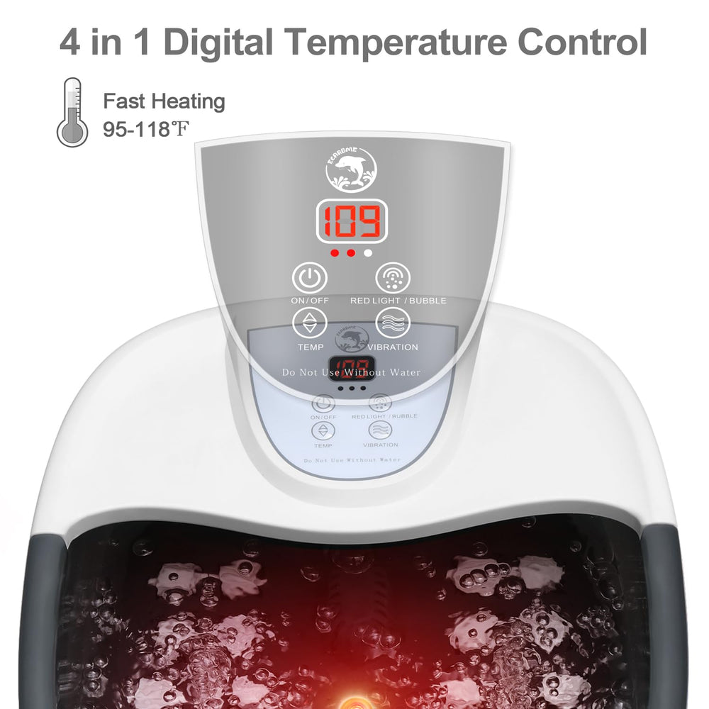 ECARBME foot spa clear control panel for easy use.