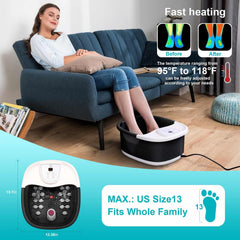 ECARBME foot spa fast heating and precise temperature control for cozy sessions.