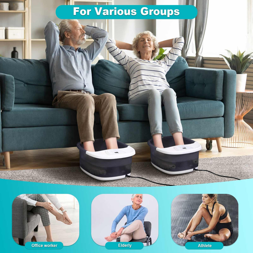 ECARBME foot spa includes a pumice stone for smoothing skin