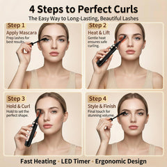 Four temperature modes let you tailor heat to lash type and curl.