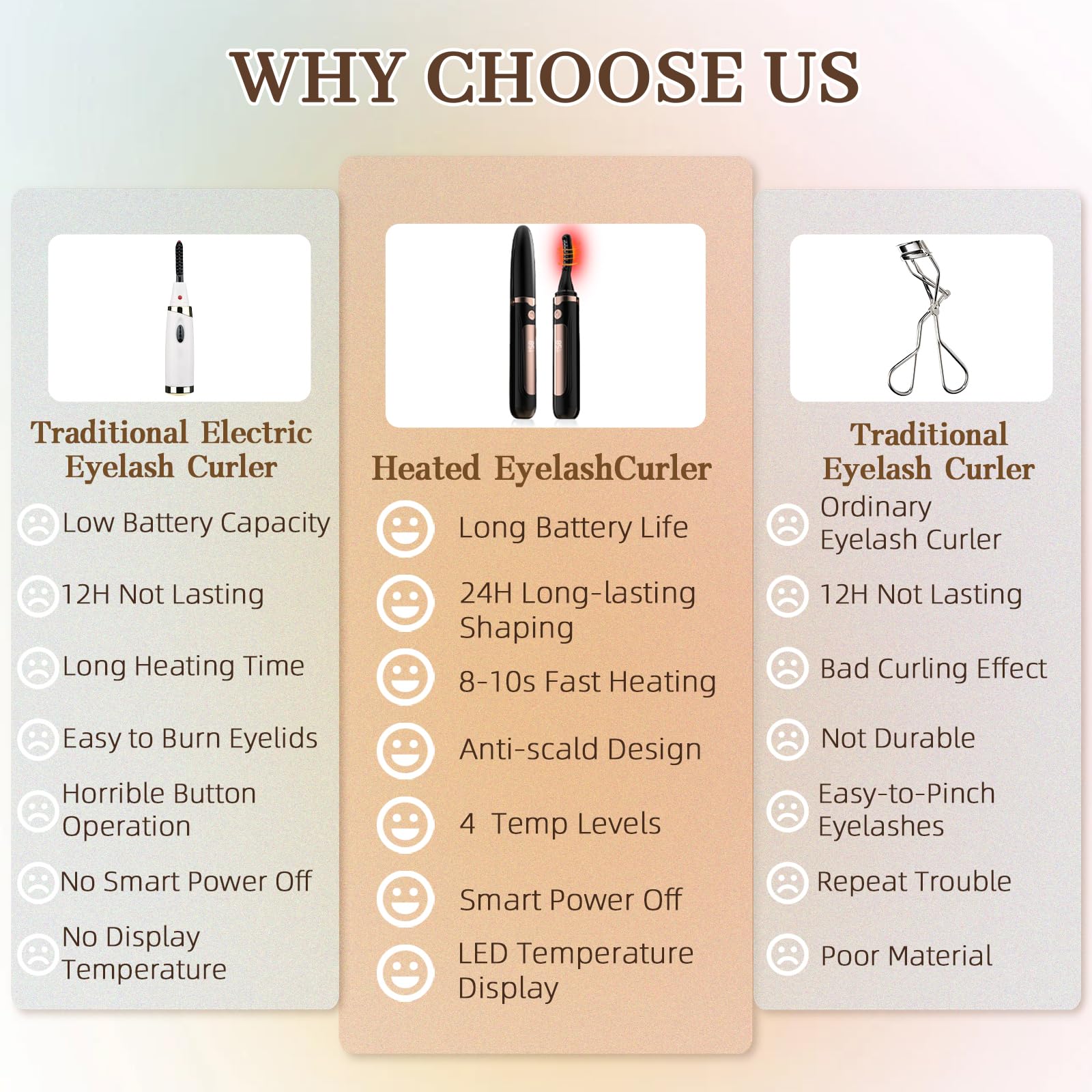 USB charging allows charging anywhere, ideal for travel.