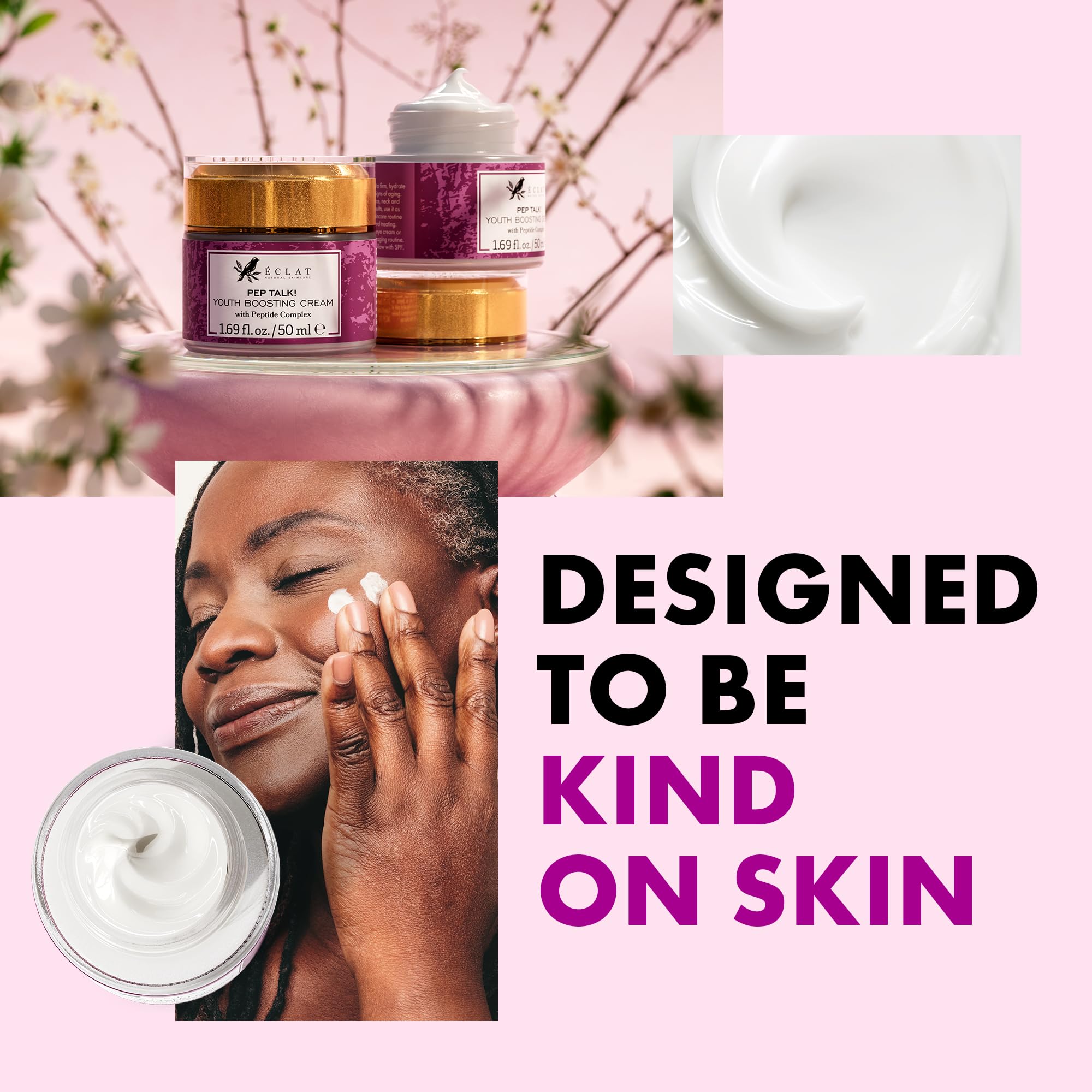 Eclat Skincare cream in a skincare routine with a soft glow