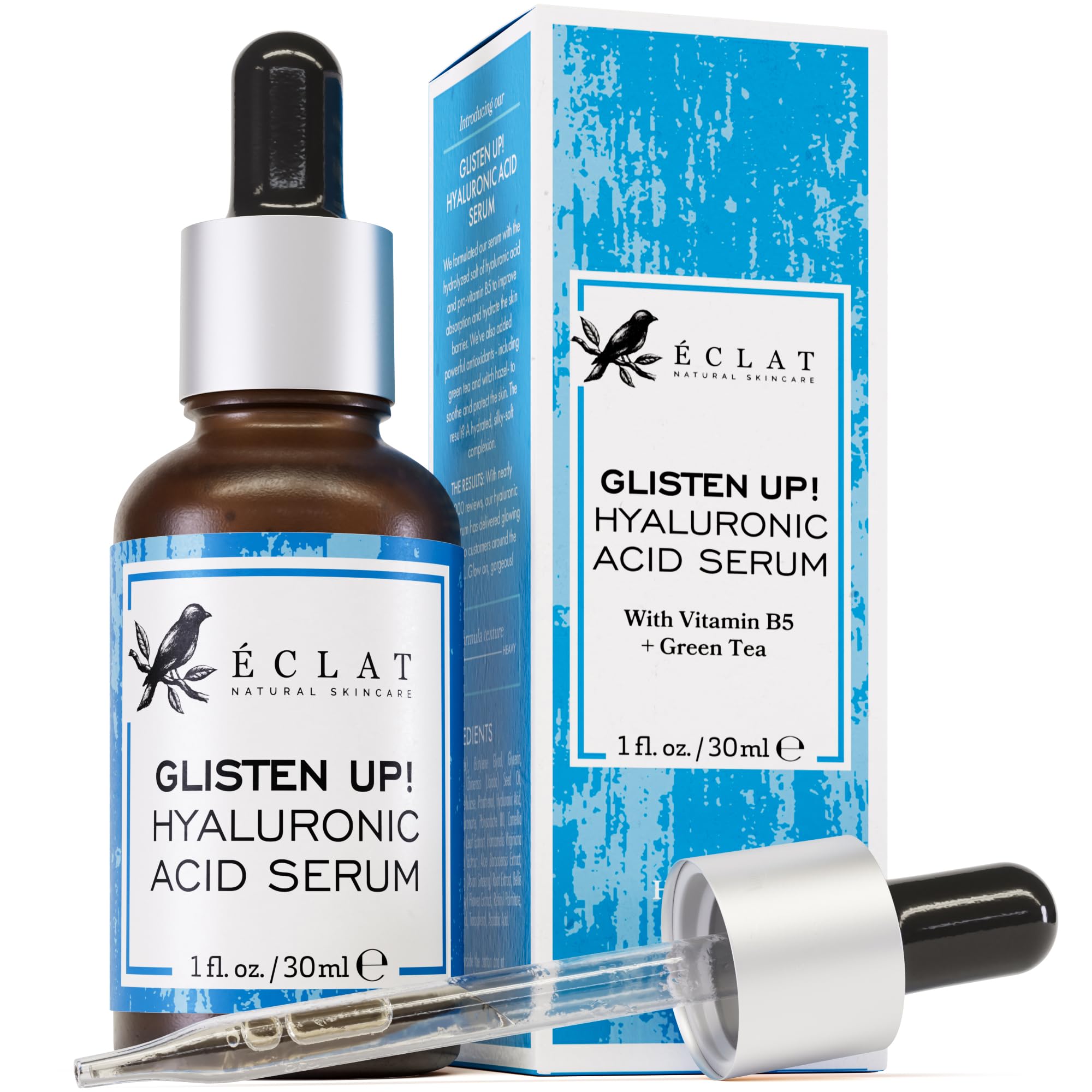 Eclat Skincare Suero Hialuronico botella: hidratacion profunda para la piel