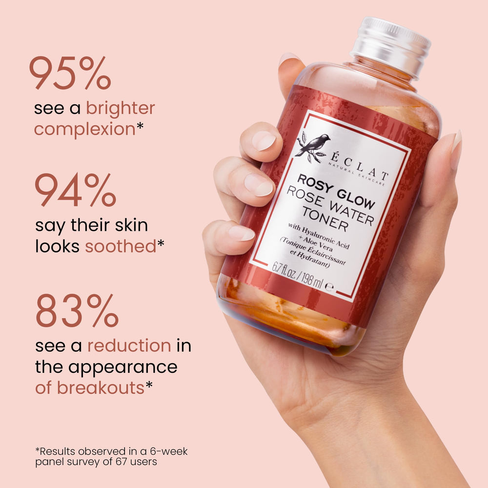 Brillo natural con antioxidantes de la rosa de Eclat Skincare
