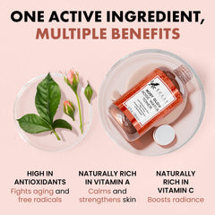 Refinación de poros con el tonico de rosas de Eclat Skincare