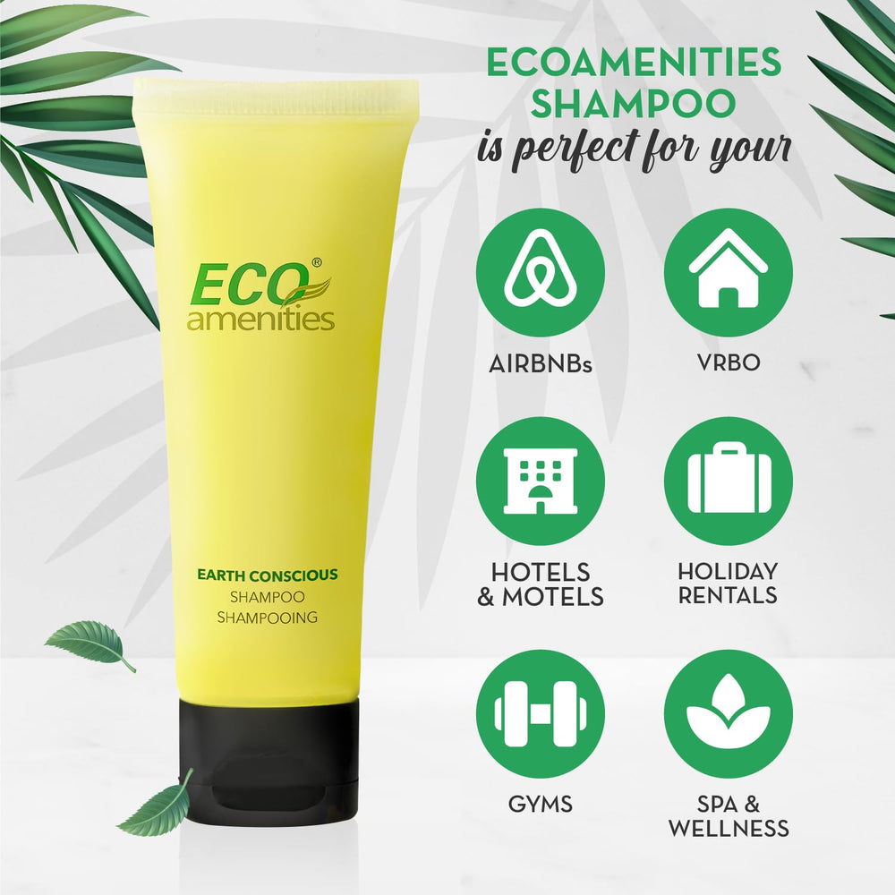 Eco Amenities flip-cap tubes ready for hospitality environments.