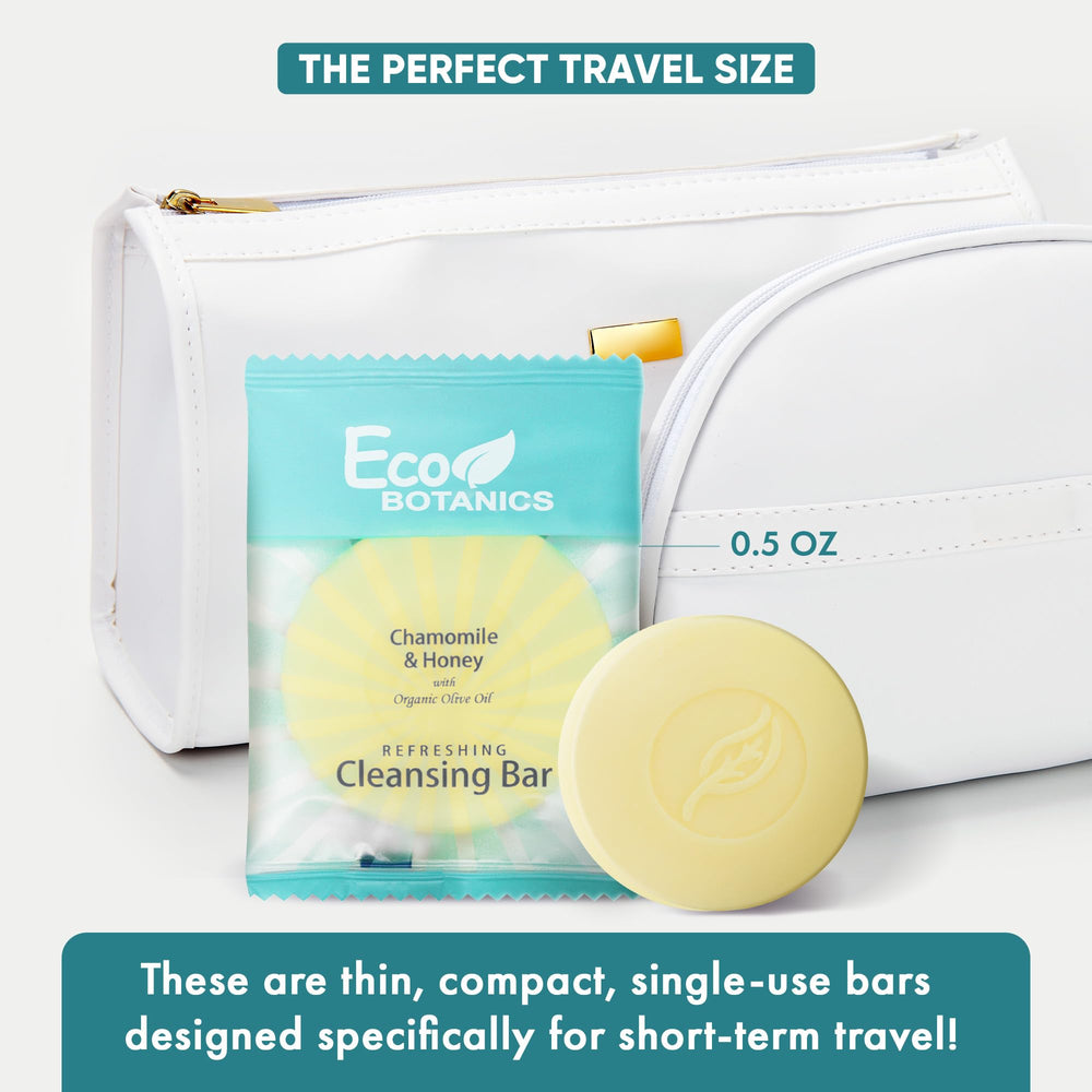 Eco Botanics hospitality amenities line showcasing a complete guest kit.