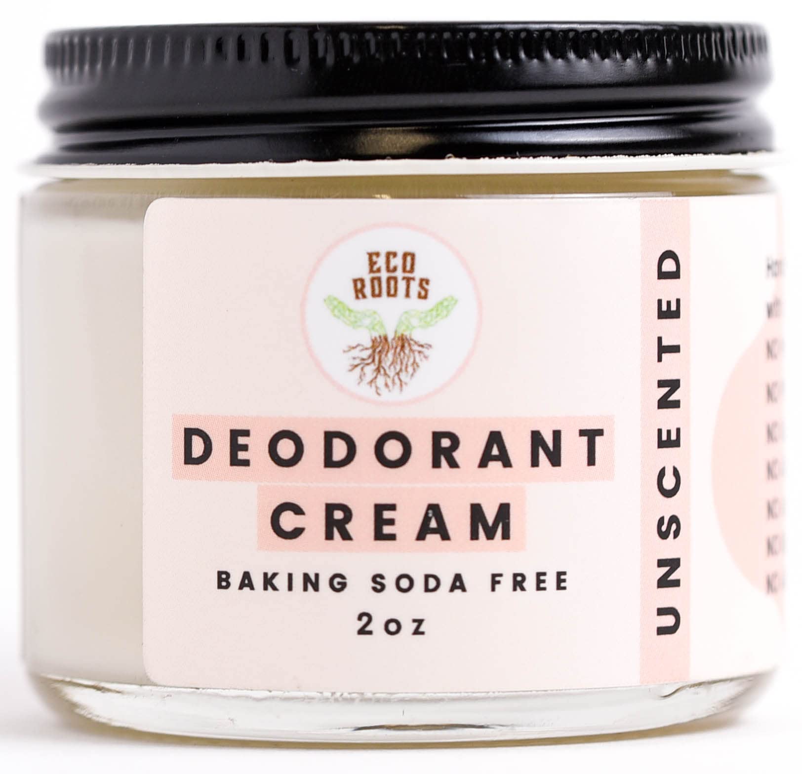 Desodorante natural ECO ROOTS para axilas: aplicación suave y fresca.