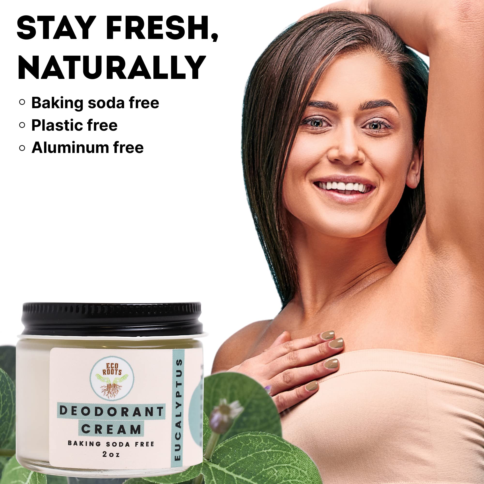 Envase compacto ECO ROOTS Desodorante natural listo para llevar.