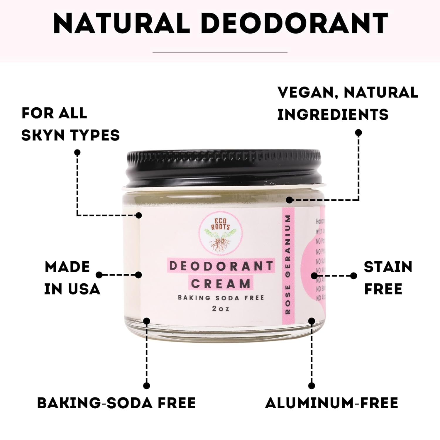 Eco Roots fragancia geranio rosa: aroma discreto que acompaña todo el día.