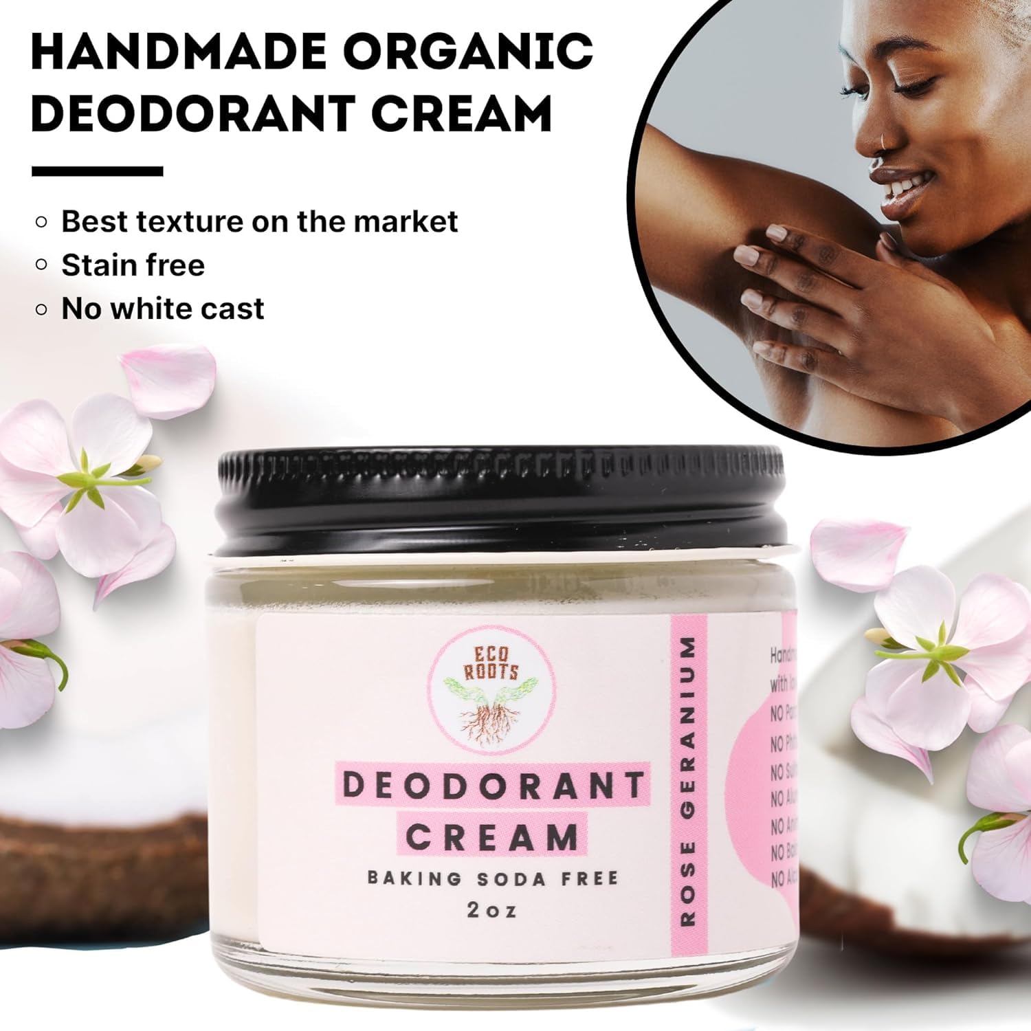 Eco Roots sin aluminio desodorante: protección suave sin irritaciones.