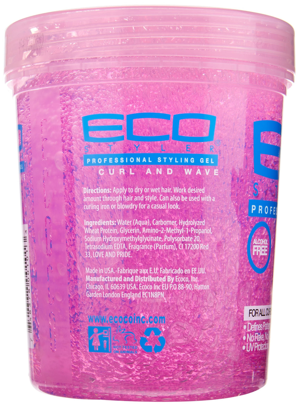 Eco Style Gel: sin escamas y fijación cómoda para peinados sin irritación.