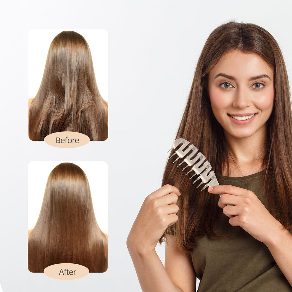 Ecoed Detangler ergonomic handle provides comfortable grip during brushing