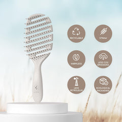 Ecoed Detangler works on curly, wavy, and straight hair for easy detangling