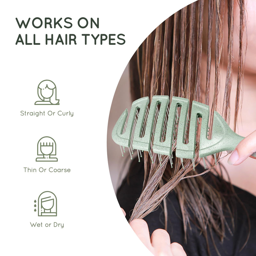 Ecoed Detangler Hairbrush made with eco-friendly materials.