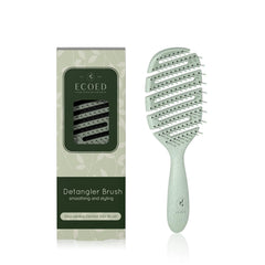 Ecoed Detangler Hairbrush with soft bristles for gentle knot removal and smoother hair.