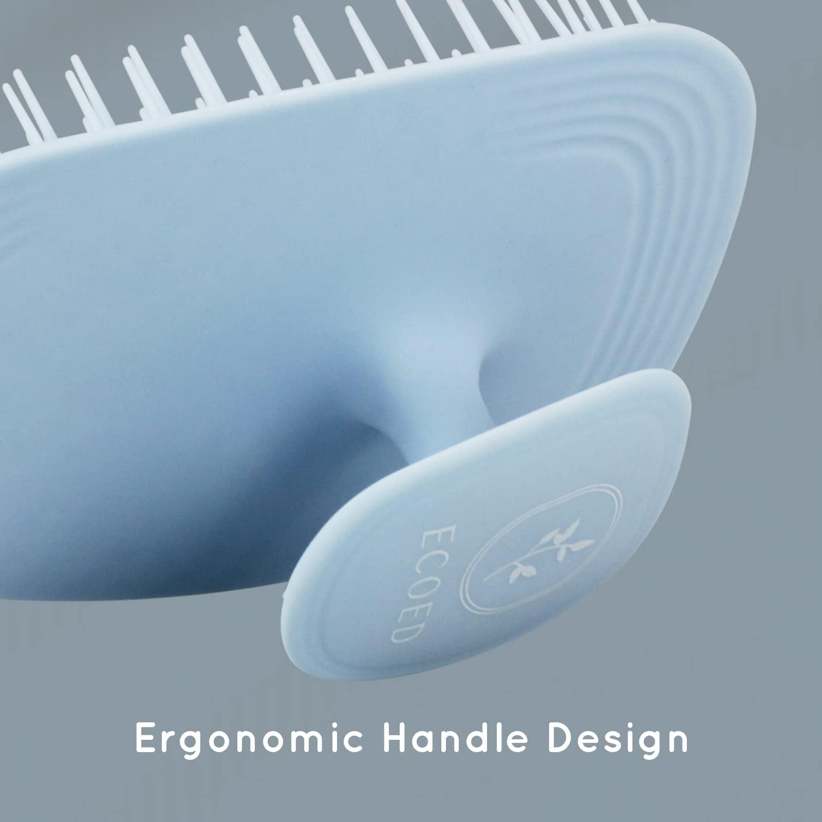 Ecoed ergonomic handle close-up highlights comfortable grip during washing.