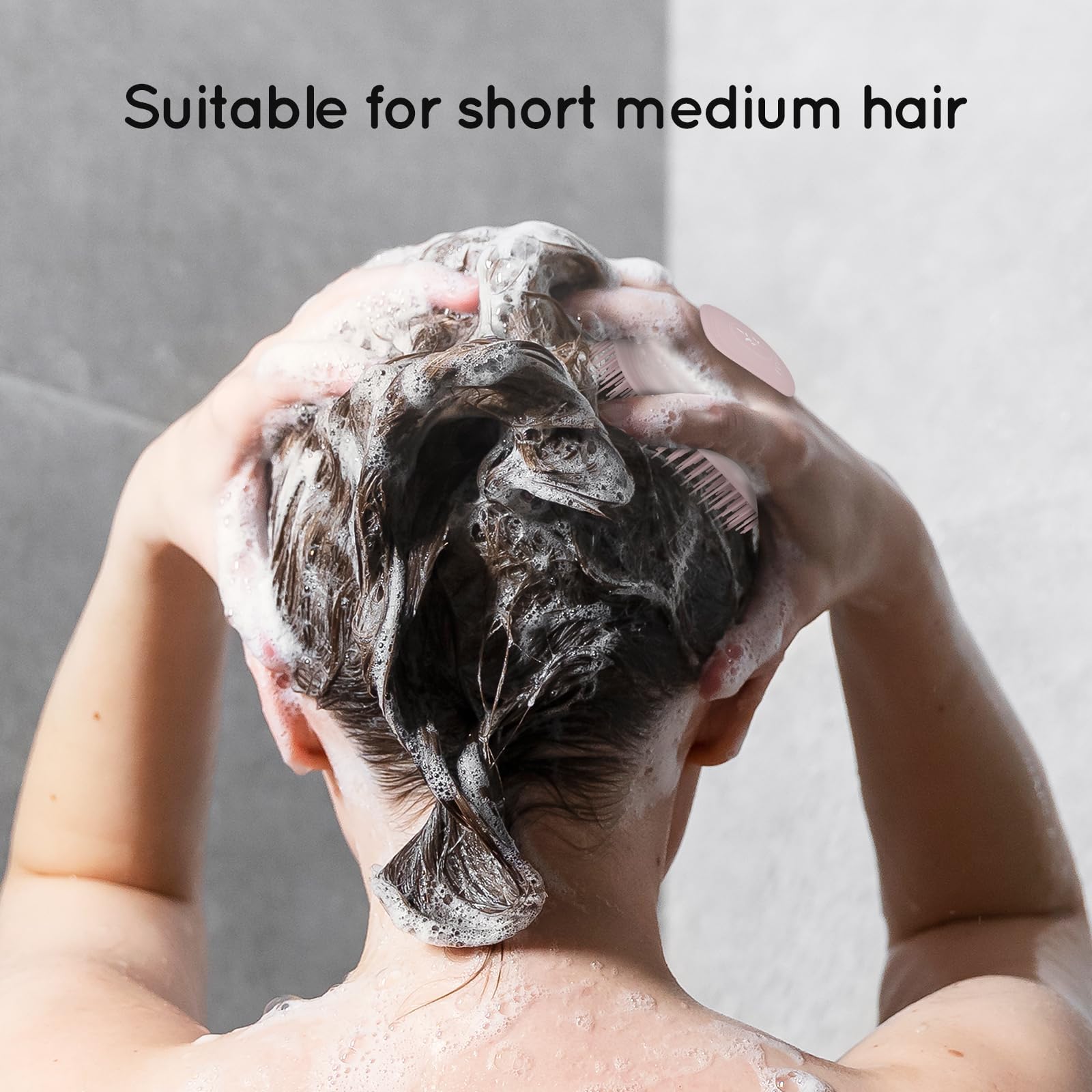 Ecoed ergonomic-handle scalp brush ensures comfortable grip during showers