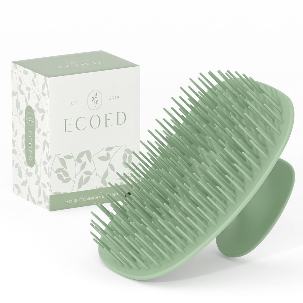 ecoed scalp massager brush green promotes gentle exfoliation for a healthier scalp