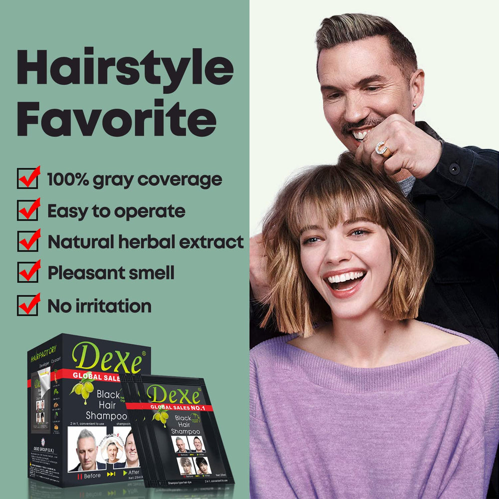 ECOFAN Dexe results: lustrous black hair lasting up to 30 days.