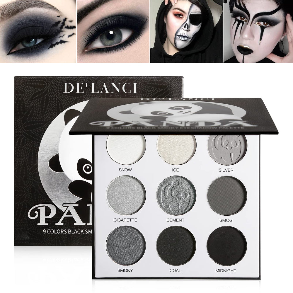 ecofavor Paleta sombras ahumadas: 9 colores negros y grises para looks intensos.