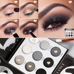 ecofavor Paleta brillo shimmer en 9 tonos para toques luminosos.