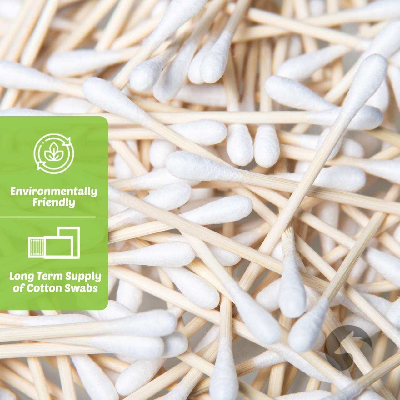 EcoFox bamboo core provides strength with soft cotton tips for daily use.