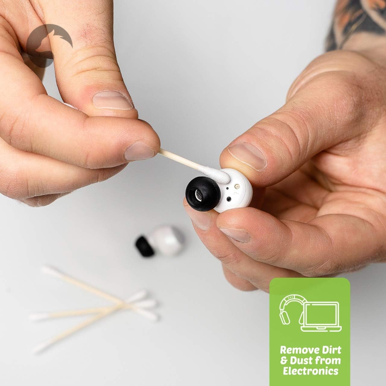 EcoFox travel-friendly box keeps swabs organized on the go.