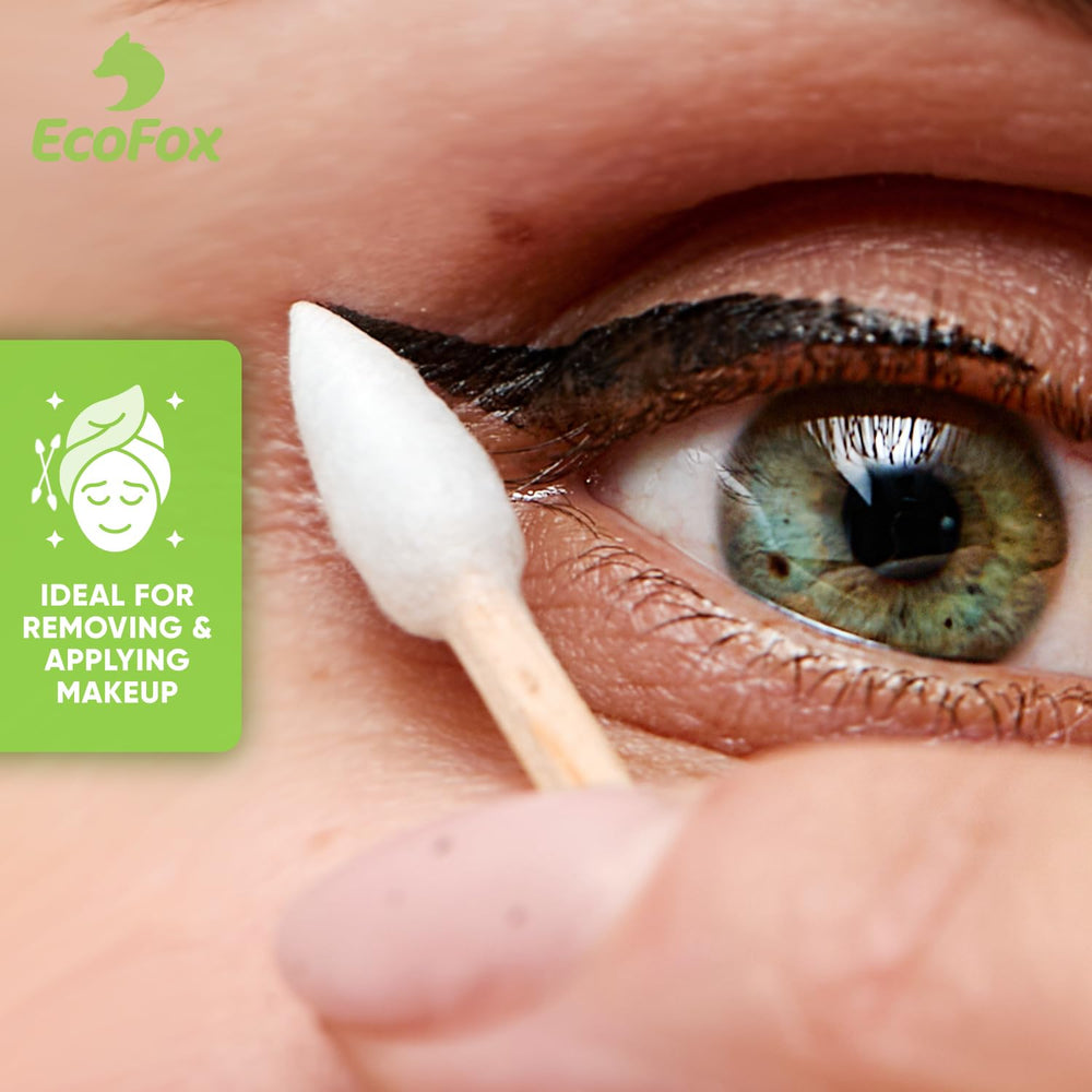 EcoFox swabs ideal for makeup touch-ups and detailed beauty work