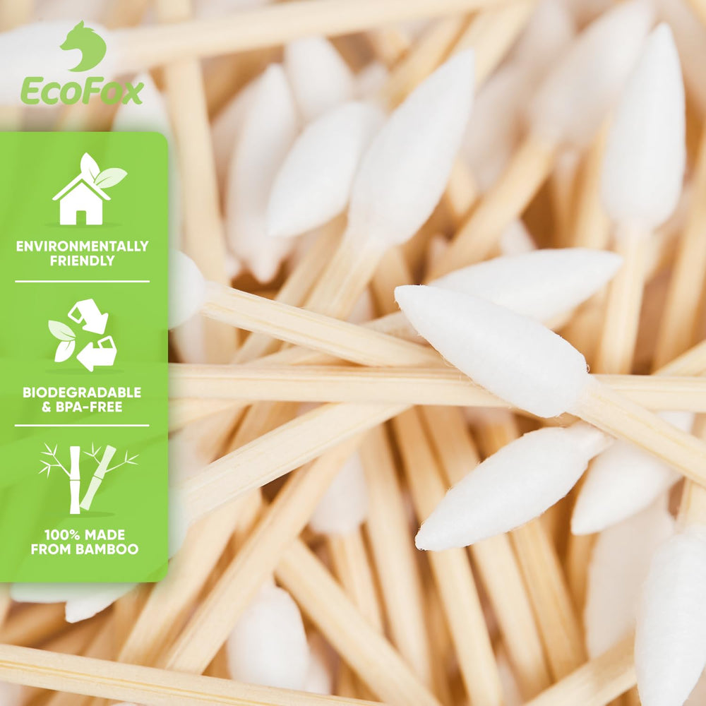 EcoFox unbleached cotton tips emphasize dense, absorbent material for precision